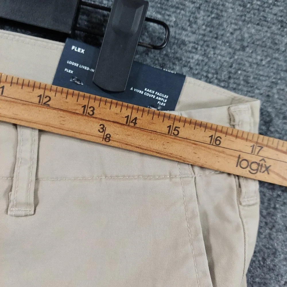 American Eagle Pants Mens Fits 33x32 Beige Loose‎ Lived-In Khakis Flex Stretch